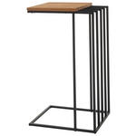 BEISTELLTISCH 40/35/70 cm Eiche massiv Naturfarben, Schwarz, Eichefarben rechteckig  - Eichefarben/Schwarz, Holz/Metall (40/35/70cm) - Xora