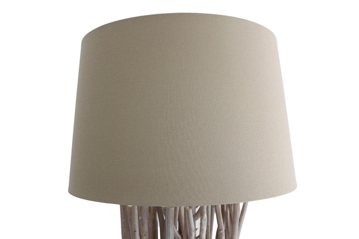 STEHLEUCHTE  30/175/30 cm   - Schwarz/Naturfarben, Design, Holz/Textil (30/175/30cm) - P & B