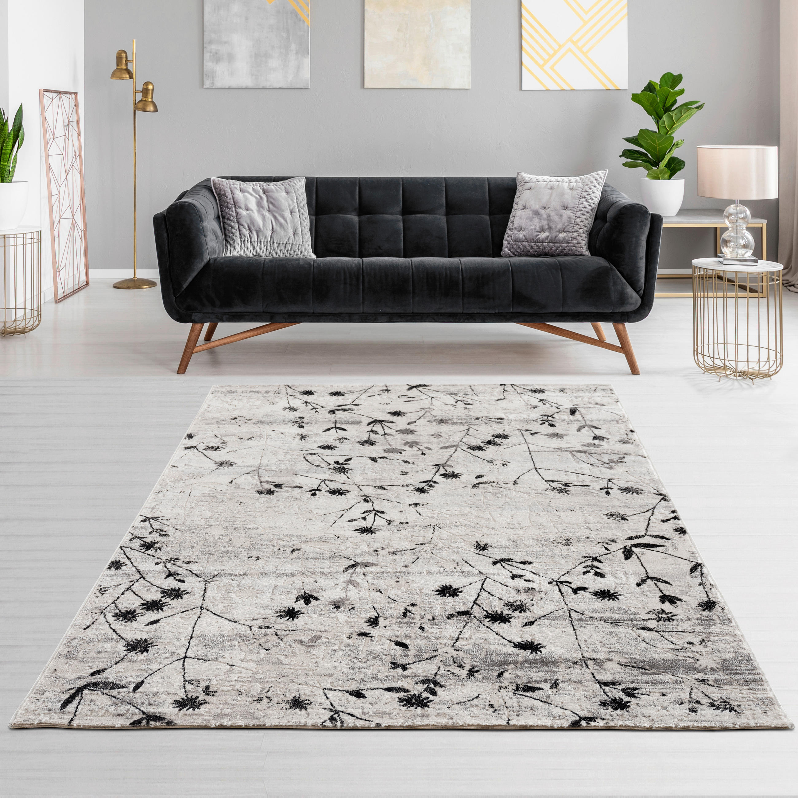 WEBTEPPICH 133/190 cm Antea  - Beige/Schwarz, Design, Textil (133/190cm) - Schöner Wohnen