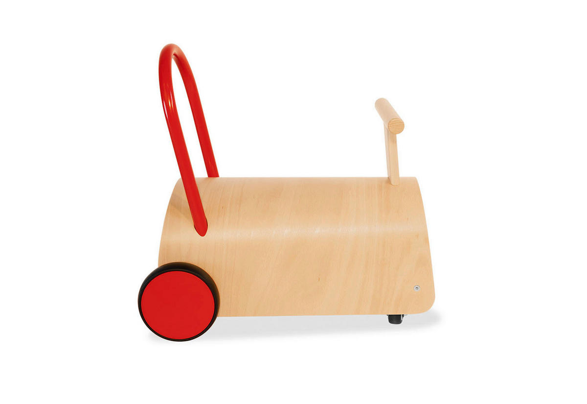 LAUFLERNWAGEN - Rot/Naturfarben, Basics, Holz (L 47 cm/B 31 cm/H 45 cmcm) - Pinolino