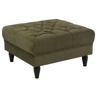 HOCKER in Textil Olivgrün  - Schwarz/Olivgrün, Design, Holz/Textil (82/44/82cm) - MID.YOU