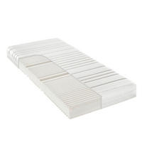 KALTSCHAUMMATRATZE 90/190 cm, Höhe ca.: 18 cm, H3 = fest, 7-Zonen - Weiß, Basics, Textil (90/190cm) - Sleeptex
