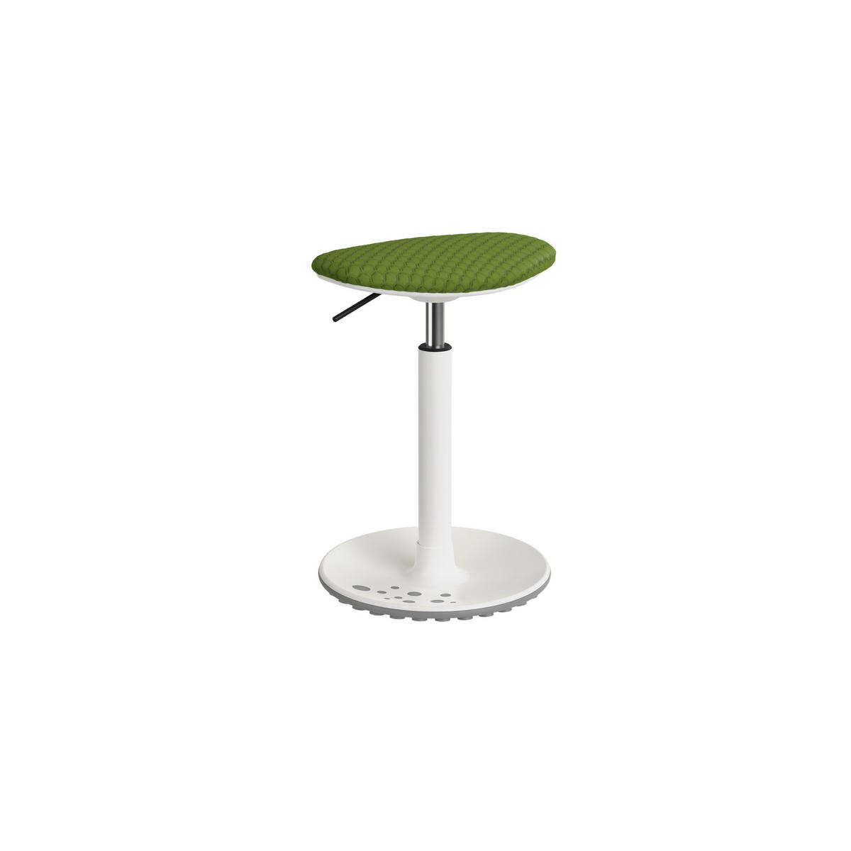 HOCKER in Metall, Kunststoff, Textil Grün, Weiß  - Weiß/Grau, KONVENTIONELL, Kunststoff/Textil (38/52-76,5/27,5cm) - Paidi