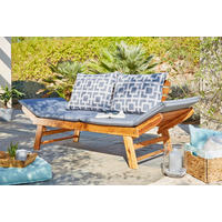 GARTENBANK 75/190/67 cm Akazie   - Grau/Akaziefarben, Design, Holz/Textil (75/190/67cm) - Ambia Garden