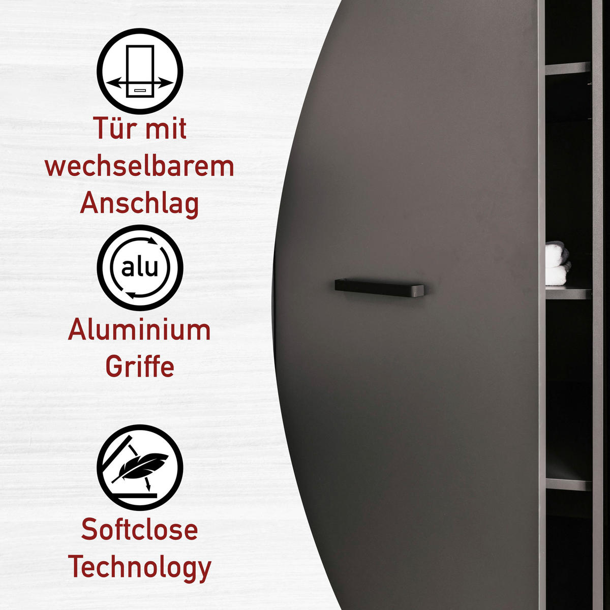 HAUSWIRTSCHAFTSRAUM 268/208/68 cm  in Anthrazit  - Anthrazit, MODERN, Holzwerkstoff (268/208/68cm) - home24