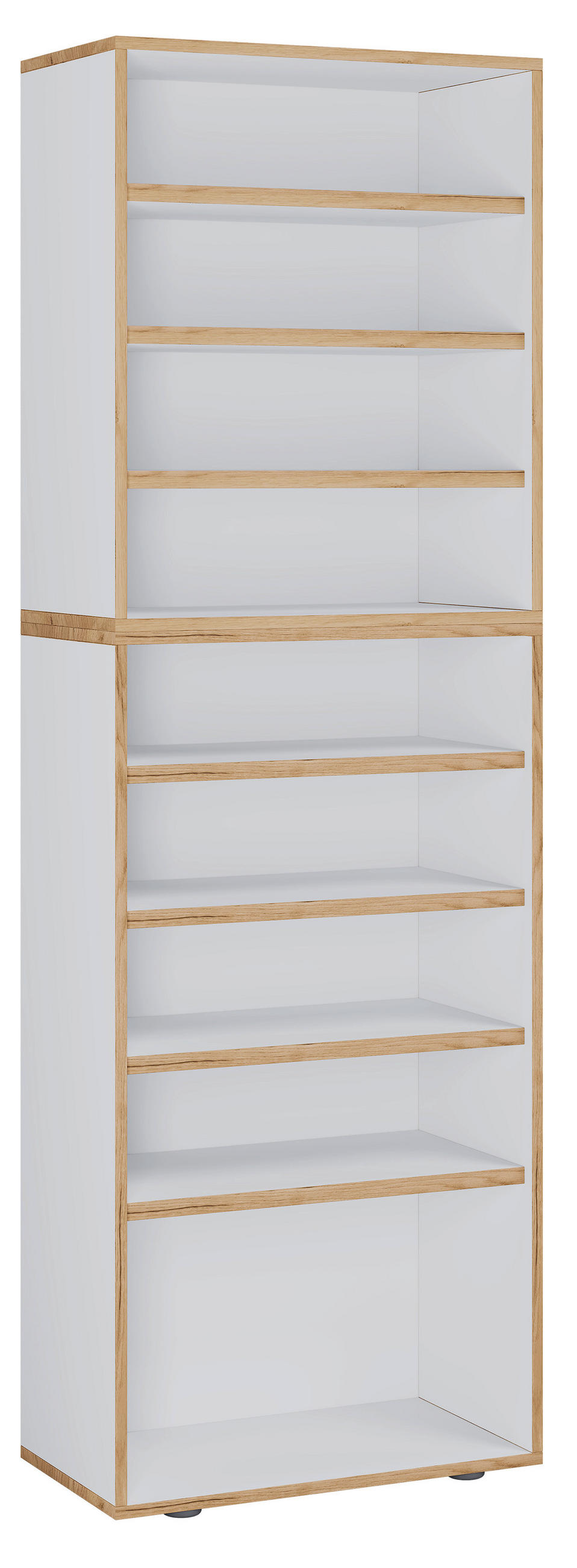 SCHUHREGAL 60/183/33 cm  - Honigeiche/Schwarz, Design, Holzwerkstoff/Kunststoff (60/183/33cm) - MID.YOU