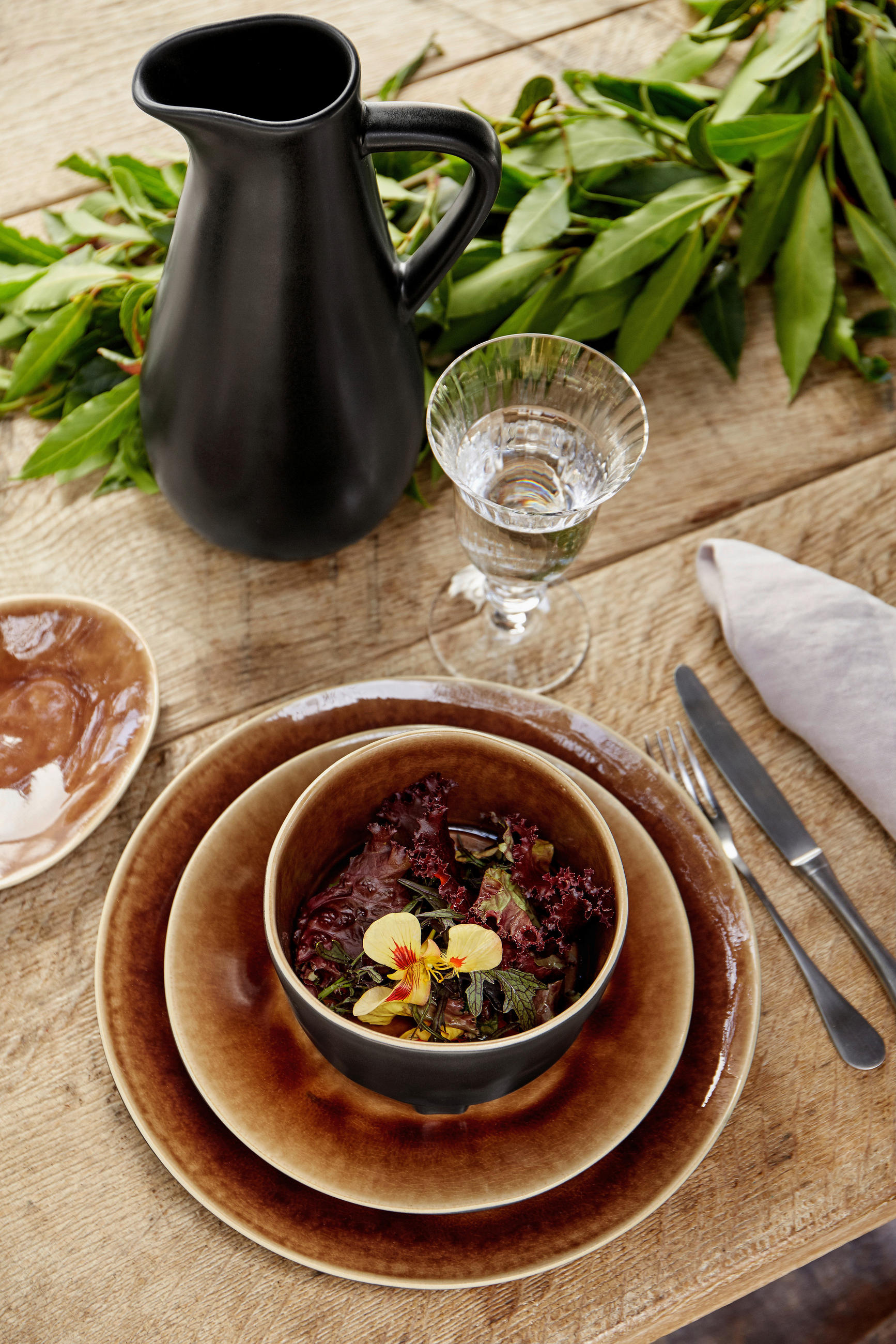 SERVIERPLATTE RIVIERA 40/29 cm  - Cognac, Basics, Keramik (40/29cm) - Costa Nova