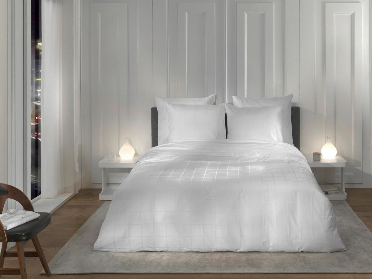 BETTWÄSCHE 2-teilig Diamante Makosatin 135/200 cm  - Weiß, Basics, Textil (135/200cm)