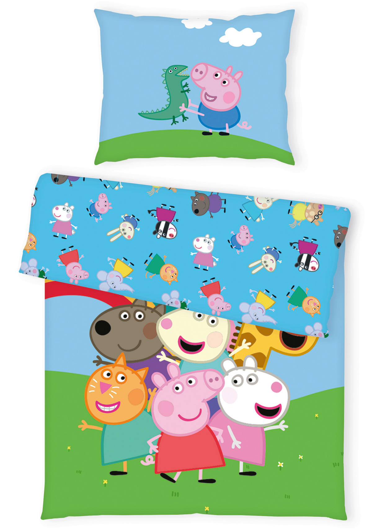 JUGENDBETTWÄSCHE 135/200 cm  - Hellgrün/Hellblau, Basics, Textil (135/200cm) - Herding