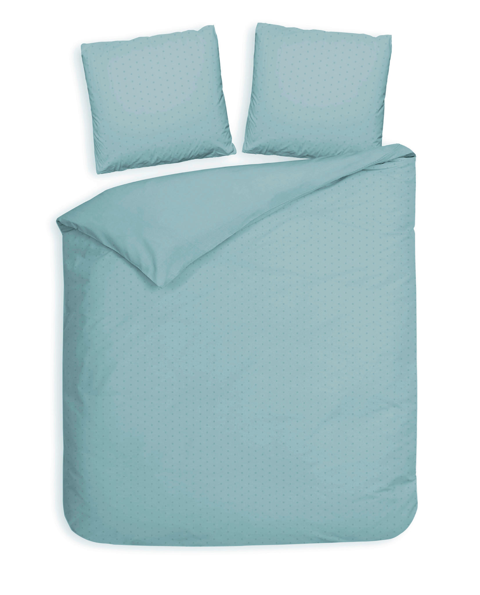 BETTWÄSCHE Punto Makosatin 200/200 cm  - Blau, Basics, Textil (200/200cm)