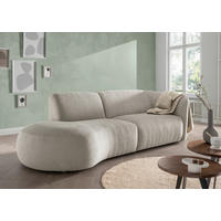 ECKSOFA Jesi Taupe Mikrofaser  - Taupe/Schwarz, MODERN, Kunststoff/Textil (107/238cm) - Livetastic