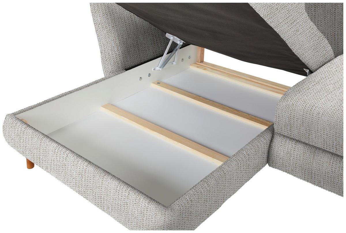 HÖRNSOFFA i vävt tyg beige  - beige/ekfärgad, Klassisk, trä/textil (284/162cm) - MID.YOU
