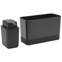 Diskbänksorganiserare Set - mörkgrå, Design, plast (9,1/19,6/12cm) - Brabantia