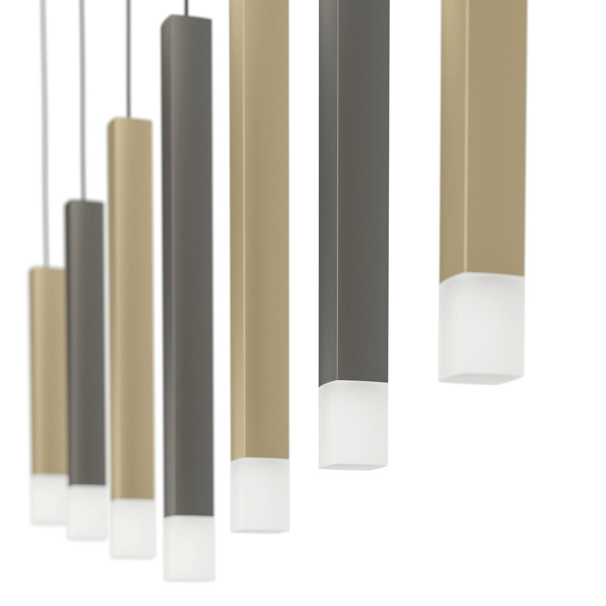 LED-HÄNGELEUCHTE 108/4,5/150 cm  - Goldfarben/Schwarz, Design, Kunststoff/Metall (108/4,5/150cm)