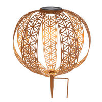 SOLARLEUCHTE 30/41 cm   - Rostfarben, Design, Metall (30/41cm) - Globo