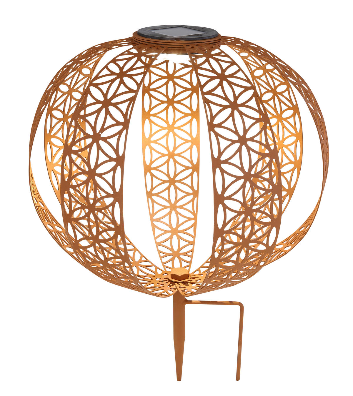 SOLARLEUCHTE 30/41 cm   - Rostfarben, Design, Metall (30/41cm) - Globo