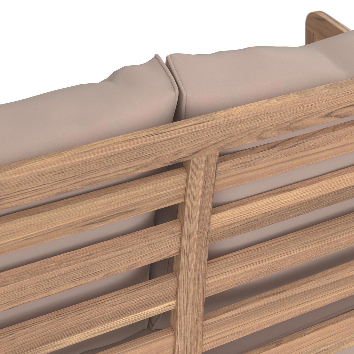 GARTENSET  - Hellgrau/Teakfarben, MODERN, Holz/Textil (85/116/60/35/72/72/55/64/64cm) - Ambia Garden