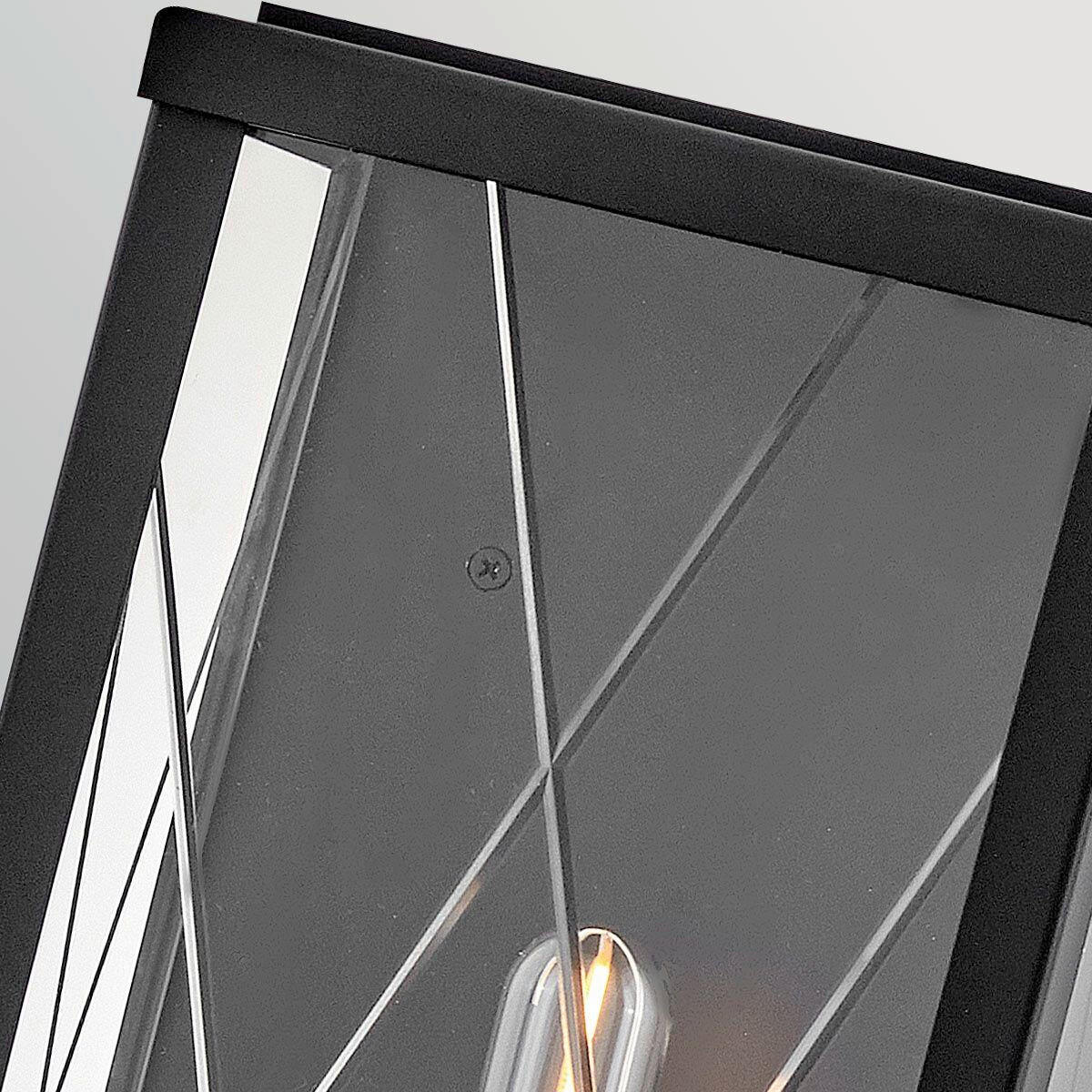 WANDLEUCHTE HINKLEY 40,6/19,1/14,7 cm  - Schwarz, Design, Glas/Metall (40,6/19,1/14,7cm) - Elstead Lighting