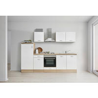 KÜCHENBLOCK 270 cm   Weiss, Eichefarben  - Weiss/Eichefarben, Basics, Holzwerkstoff (270cm) - Respekta