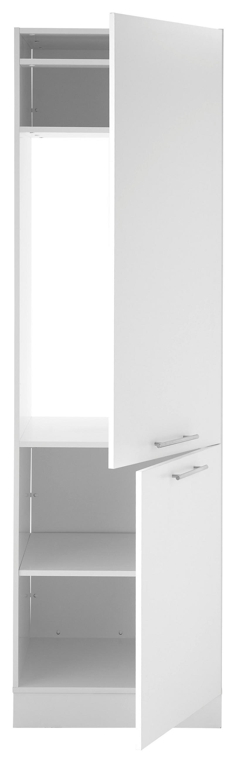 MEHRZWECKSCHRANK 60/200/68 cm  in Weiß  - Chromfarben/Schwarz, Design, Holzwerkstoff/Kunststoff (60/200/68cm)