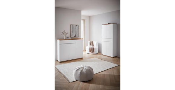 SCHUHSCHRANK 90/200/38 cm  - Weiß/Eiche Artisan, Design, Holzwerkstoff (90/200/38cm) - Xora