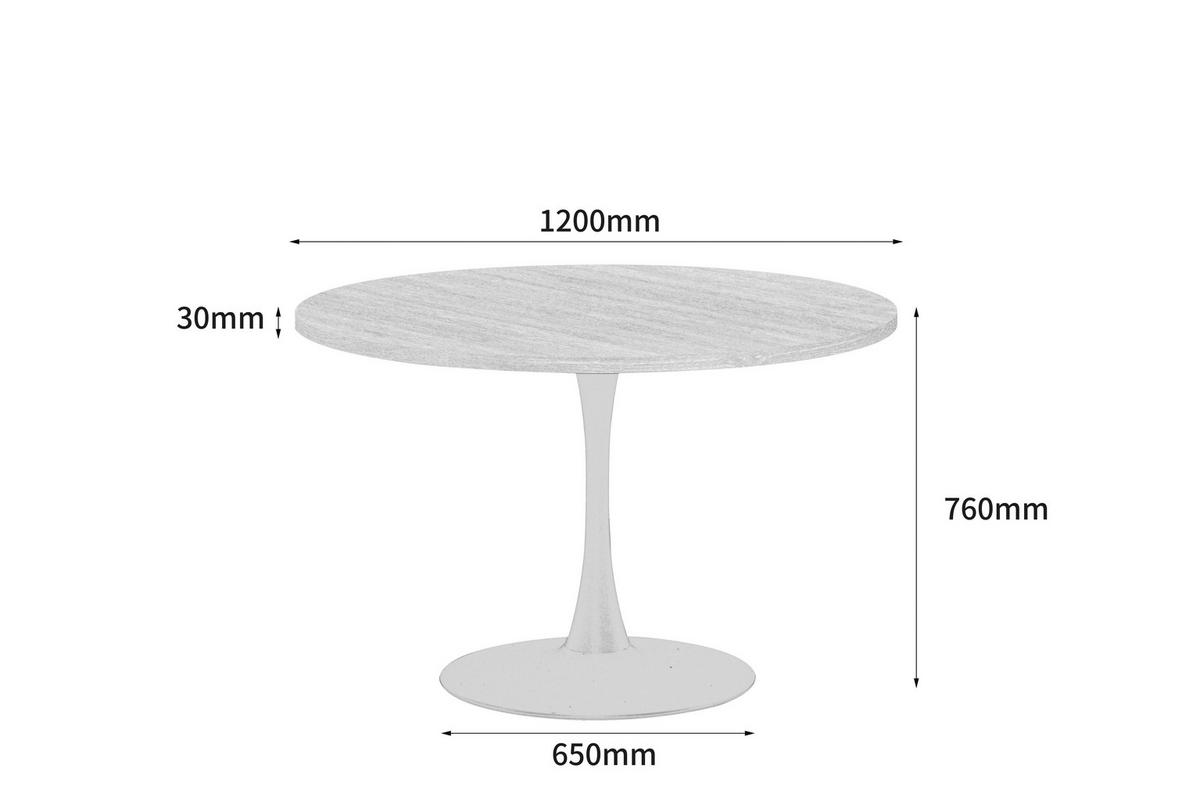 JEDÁLENSKÝ STÔL, prírodná farba, 120/76/120 cm - čierna/prírodná farba, Lifestyle, kov/kompozitné drevo (120/76/120cm) - Livetastic