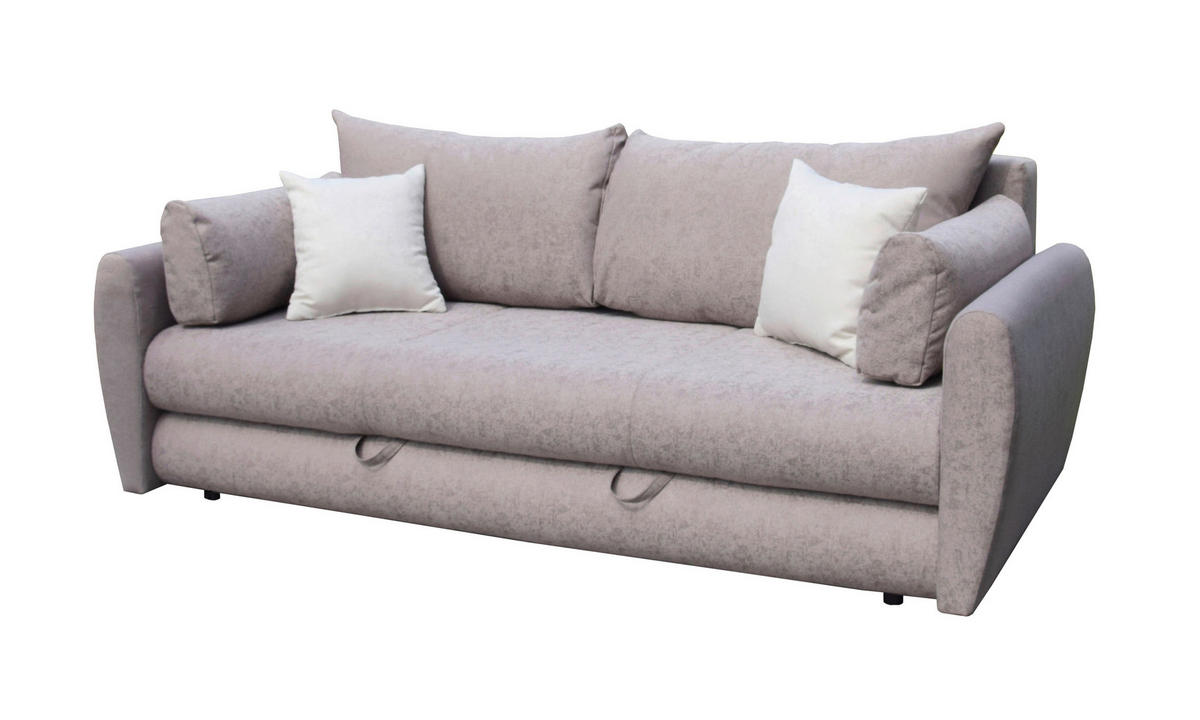 3-SED,  rjava tekstil  - črna/rjava, Design, tekstil (235/115cm) - Ti'me