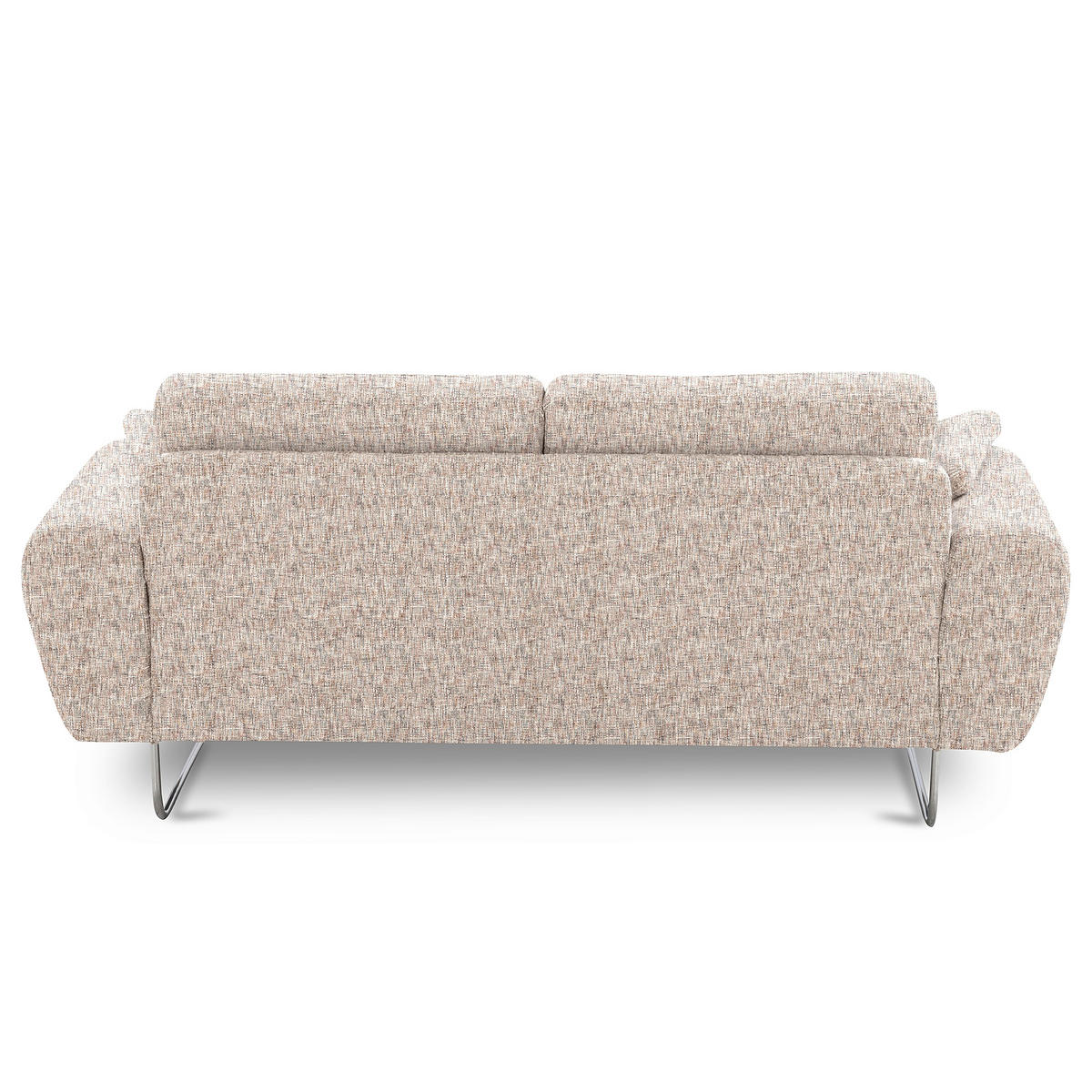 2-SITZER-SOFA SPRING in Webstoff Blau, Gelb, Rot, Weiß Modern  - Chromfarben/Blau, Design, Textil/Metall (157/85/92cm) - Livetastic