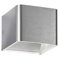 LED-WANDLEUCHTE Dan 10/10/10 cm   - Alufarben, Design, Metall (10/10/10cm) - Fischer & Honsel