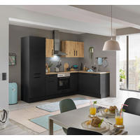 ECKKÜCHE 270/165 cm  in Schwarz, Eiche Artisan  - Schwarz/Eiche Artisan, Basics, Holzwerkstoff/Metall (270/165cm) - MID.YOU