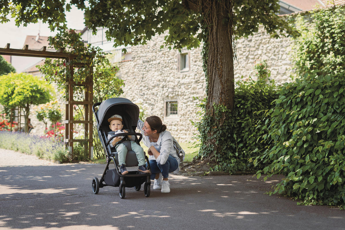 BUGGY Boogy 2 Stone  - Dunkelgrau/Schwarz, Basics, Textil/Metall (51/105/84,5cm) - Osann