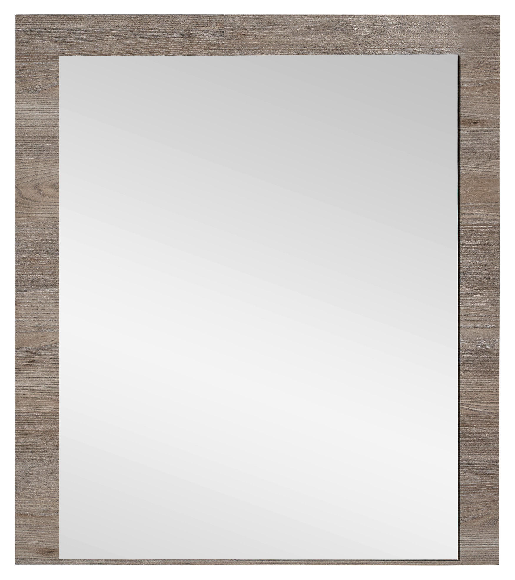WANDSPIEGEL 75/85/2 cm  - Silbereichenfarben, KONVENTIONELL, Glas/Holzwerkstoff (75/85/2cm) - MID.YOU