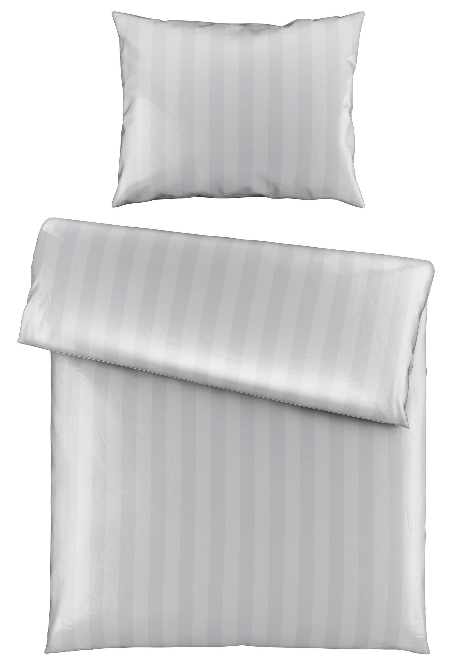 POSTEĽNÁ BIELIZEŇ satén strieborná 140/200 cm - strieborná, textil (140/200cm) - Dieter Knoll