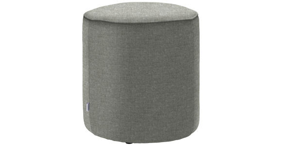 HOCKER in Textil Hellgrau  - Hellgrau, Design, Textil (44/46/44cm) - Belluti