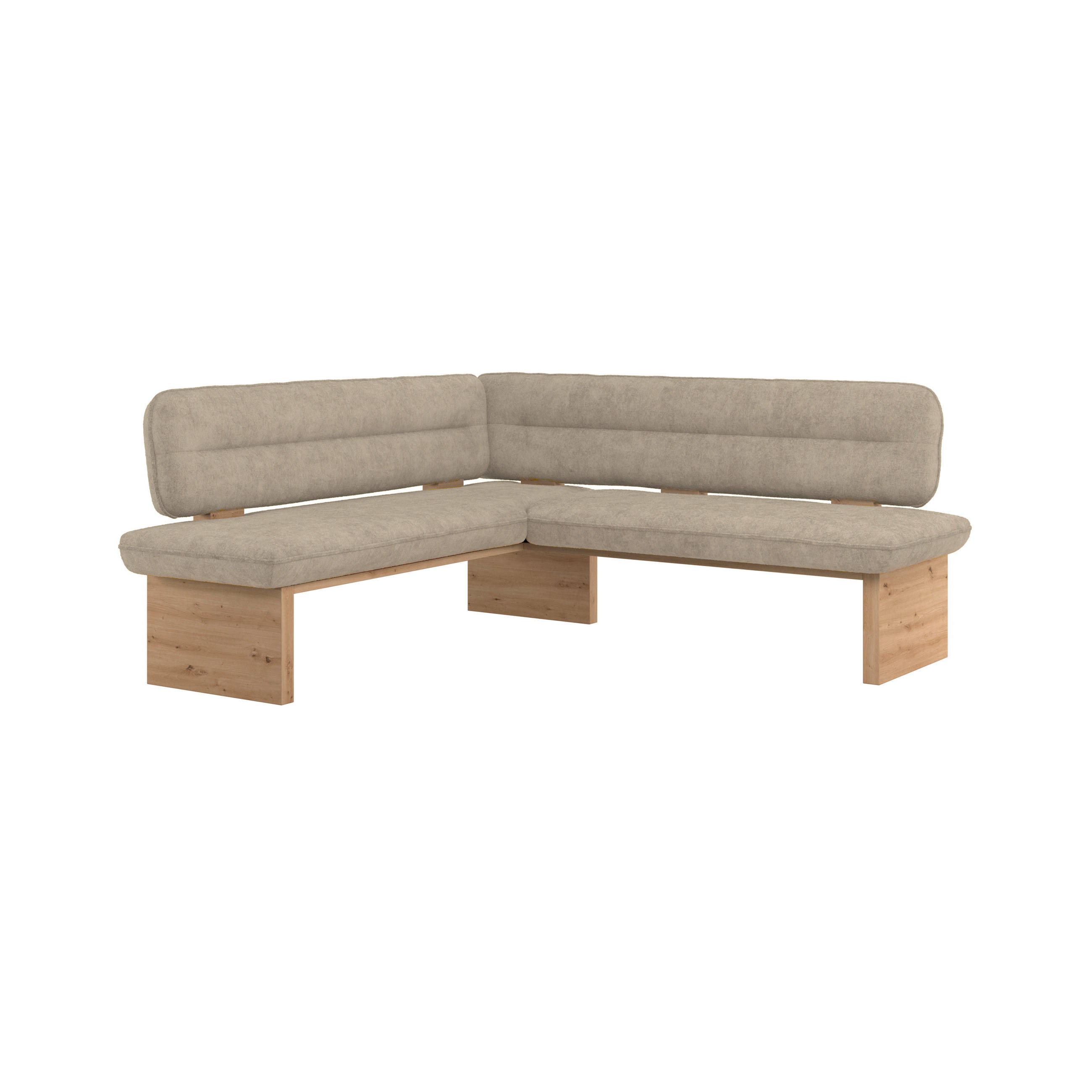 ECKBANK 170/212 cm Webstoff Eiche Sperrholz   - Eichefarben, KONVENTIONELL, Holz/Textil (170/212cm) - James Wood