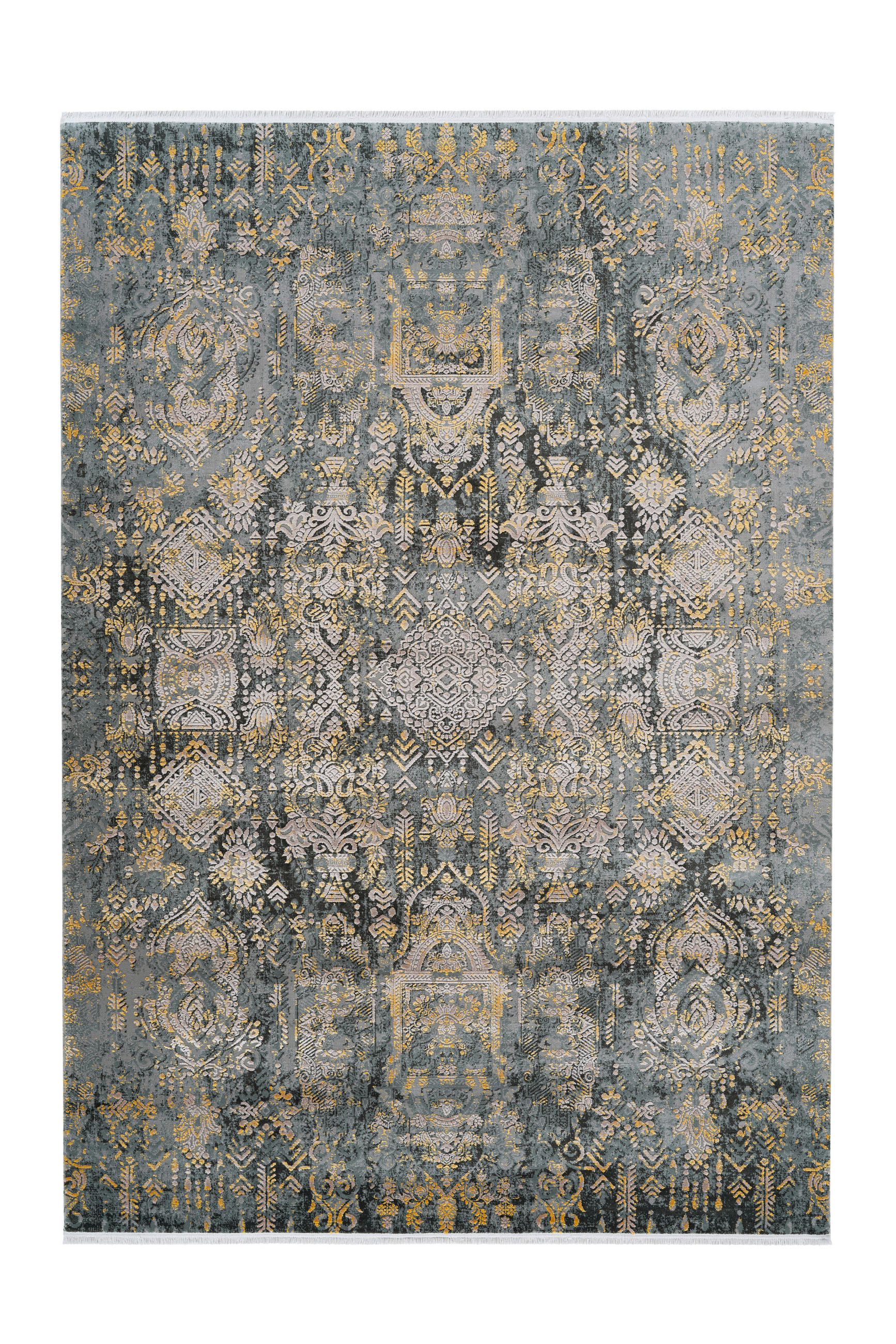 TKANÝ KOBEREC, 200/290 cm, žlutá, šedá - šedá/žlutá, Design, textil (200/290cm) - Pierre Cardin
