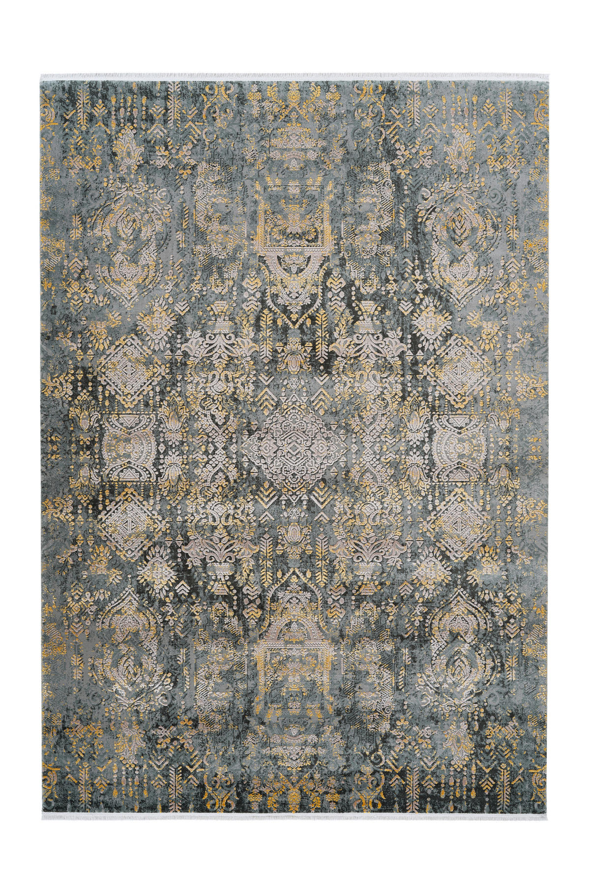 TKANÝ KOBEREC, 200/290 cm, žlutá, šedá - šedá/žlutá, Design, textil (200/290cm) - Pierre Cardin