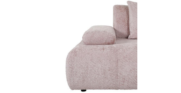 SCHLAFSOFA Chenille Rosa - Schwarz/Rosa, KONVENTIONELL, Kunststoff/Textil (235-255/80/116-138cm) - Carryhome