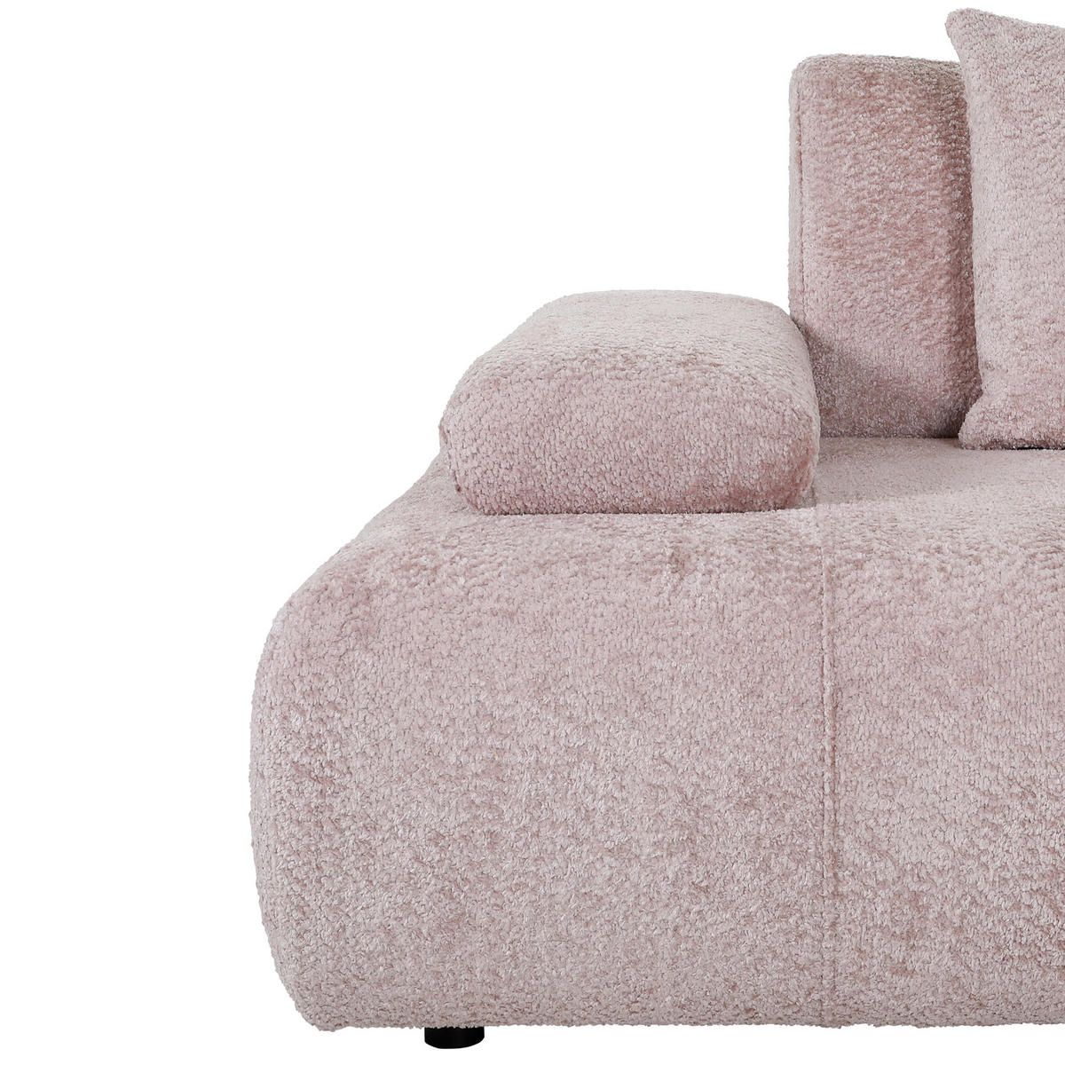 SCHLAFSOFA in Chenille Rosa  - Schwarz/Rosa, KONVENTIONELL, Kunststoff/Textil (235-255/80/116-138cm) - Carryhome