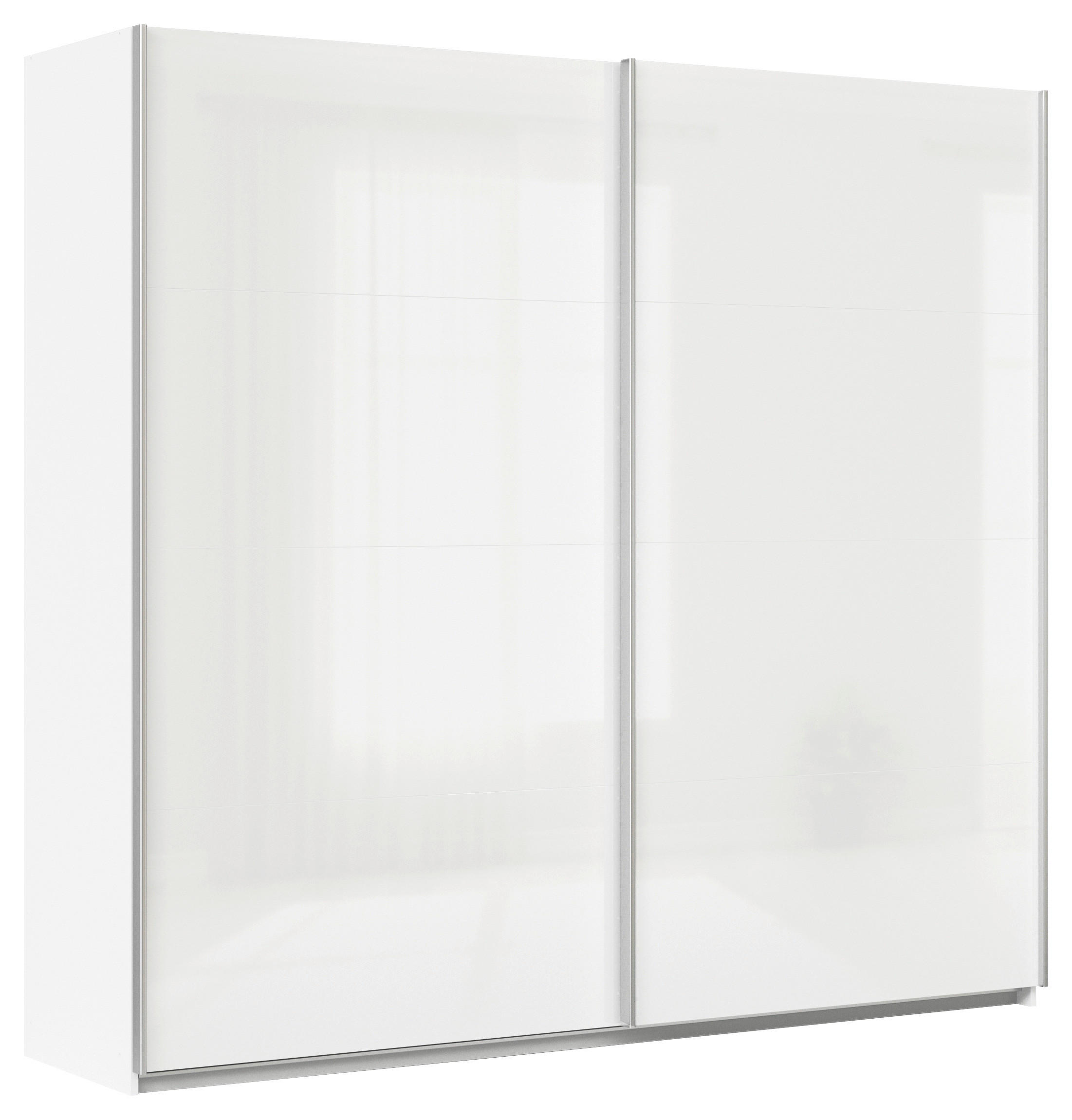 SCHWEBETÜRENSCHRANK  in Weiß  - Alufarben/Weiß, KONVENTIONELL, Holzwerkstoff/Metall (225/210/62cm) - Xora