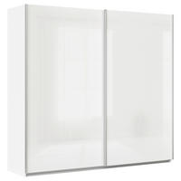 SCHWEBETÜRENSCHRANK  in Weiß  - Alufarben/Weiß, KONVENTIONELL, Holzwerkstoff/Metall (225/210/62cm) - Xora