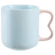 KAFFEEBECHER  420 ml   - Blau/Rosa, Design, Keramik (9cm) - Novel