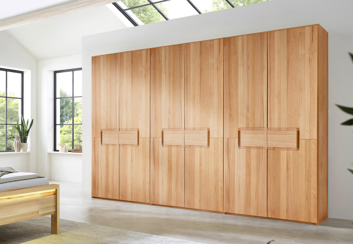 DREHTÜRENSCHRANK  in Buchefarben  - Buchefarben, MODERN, Holz (302/223/62cm) - Livetastic