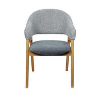 STOLICA SA RUKONASLONOM  siva       - siva/boja hrasta, Konvencionalno, drvo/tekstil (60/82/59cm) - Linea Natura