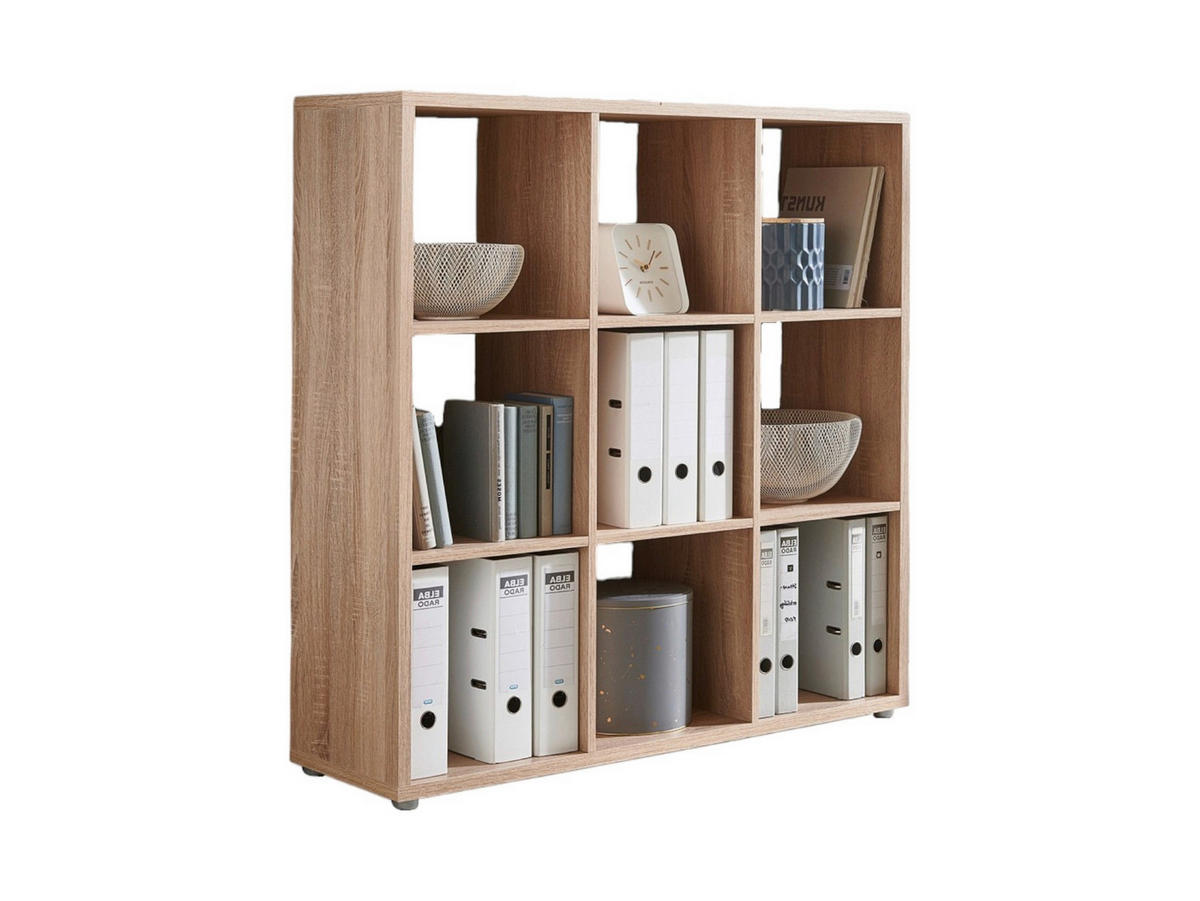REGAL  106,5/108,5/33 cm Sonoma Eiche  - Silberfarben/Sonoma Eiche, MODERN, Holzwerkstoff/Kunststoff (106,5/108,5/33cm) - MID.YOU
