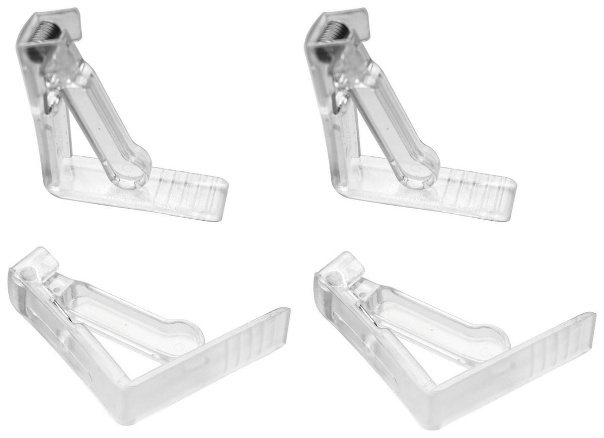 TISCHTUCHKLAMMER Kunststoff Transparent  - Transparent, Basics, Kunststoff (6/6cm)
