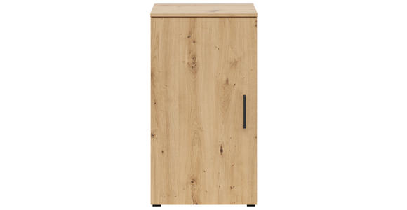 KOMMODE 45/83/40 cm in Eiche Artisan - Anthrazit/Schwarz, MODERN, Holzwerkstoff/Kunststoff (45/83/40cm) - Carryhome
