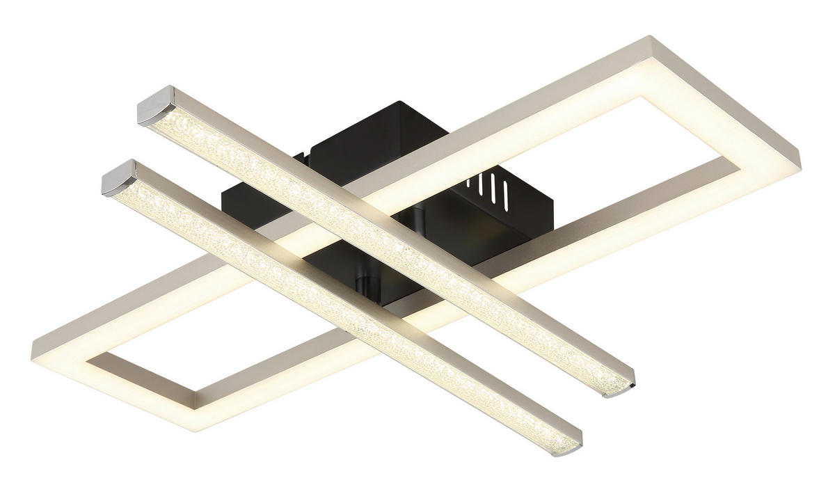 STROPNÍ LED SVÍTIDLO, 40/37,5/6,3 cm - černá/čiré, Design, plast (40/37,5/6,3cm) - Globo