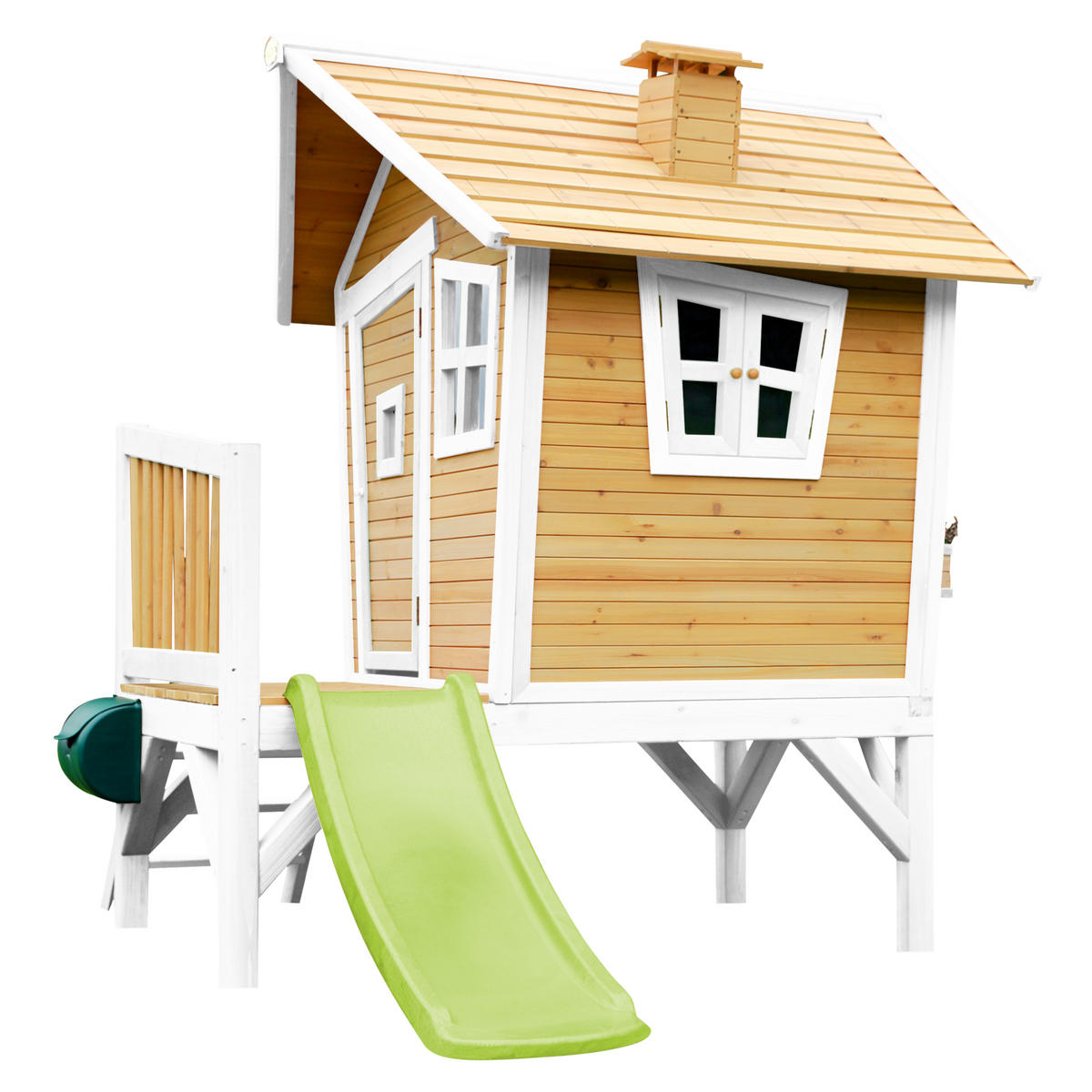 SPIELHAUS ROBIN 264/203/177 cm axi  - Weiss/Braun, Basics, Holz/Kunststoff (264/203/177cm)
