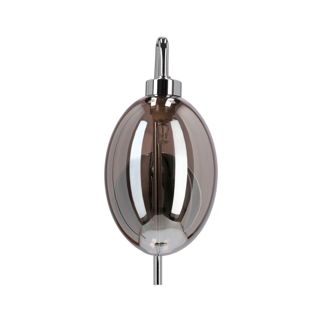 Thumbnail - Wandleuchte Lukka, Chrom, Edelstahl, Metall, Glas, 10x25x17 cm, RoHS, Europäischer Sicherheitsstandard, einfach zu trans...